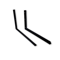 6x Suporte Cantoneira Reforçada sem Mão Francesa- 50cm- Preta- Marca Hayner - 1