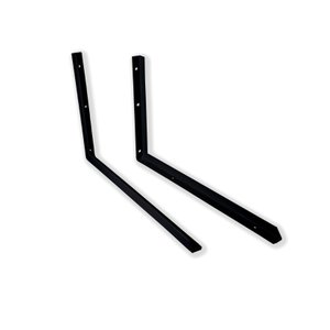 6x Suporte Cantoneira Reforçada sem Mão Francesa- 50cm- Preta- Marca Hayner