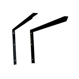 6x Suporte Cantoneira Reforçada sem Mão Francesa- 50cm- Preta- Marca Hayner - 2