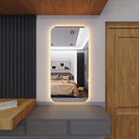 Ver imagem 5 de Espelho Orgânico Decorativo Lapidado com Led 170x70 Cm E14 para Sala, Quarto, Banheiro, 3000 220v