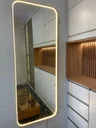 Ver imagem 2 de Espelho Orgânico Decorativo Lapidado com Led 170x70 Cm E14 para Sala, Quarto, Banheiro, 3000 220v