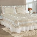 Ver imagem 1 de Kit Colcha Madalene Queen Micropercal 200 Fios 5 Peças - Bege