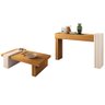 Conjunto Decorativo Aparador e Mesa de Centro Sala de Estar Riad Cinamomo/OffWhite G26 - Gran Belo - 1