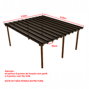 Ver imagem 2 de Cobertura Policarbonato Alveolar 5,00m x 6,00m - Fume 4mm