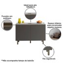 Ver imagem 4 de Balcão de Pia Ambiente Porto 120cm Carvalho Grafite – Poliman