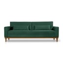 Ver imagem 3 de Sofá Living Valência 2,20mt C/base Madeira- Espuma 8 cm C/ 2 Almofdas Verde- Estofado Pérola