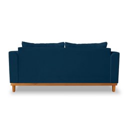 Sofá Viena 3 Lugares Para Sala de Estar Linho Azul - Madeira Prima Deccor - 5
