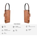 Ver imagem 3 de Porta Garrafa em Couro com Alça e Tag P/ Presente Boccati