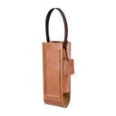 Ver imagem 1 de Porta Garrafa em Couro com Alça e Tag P/ Presente Boccati