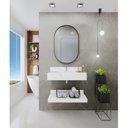 Ver imagem 2 de Bancada em Porcelanato para Banheiro 80cm Com Cuba