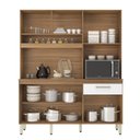 Ver imagem 5 de Cozinha Compacta 6 Portas 1 Gaveta Alamo Branco/Amêndola
