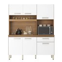 Ver imagem 2 de Cozinha Compacta 6 Portas 1 Gaveta Alamo Branco/Amêndola