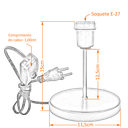 Ver imagem 2 de Luminária Mesa Abajur Mini Branco P/led Use a Sua Cúpula