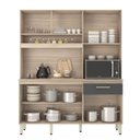 Ver imagem 4 de Cozinha Compacta 6 Portas 1 Gaveta Alamo Cinza/Avena/Grafito