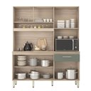 Ver imagem 4 de Cozinha Compacta 6 Portas 1 Gaveta Alamo Verde/Avena/Menta