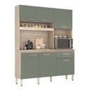 Ver imagem 5 de Cozinha Compacta 6 Portas 1 Gaveta Alamo Verde/Avena/Menta