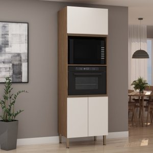 Torre para Cozinha para Microondas e Forno com 3 Portas 