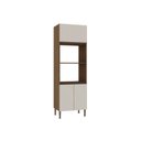 Ver imagem 3 de Torre para Cozinha para Microondas e Forno com 3 Portas Bege/Ébano/Off White