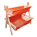 Ver imagem 2 de Cesto Organizador Pratelerinha Infantil Montessori Laranja