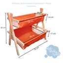 Ver imagem 5 de Cesto Organizador Pratelerinha Infantil Montessori Laranja