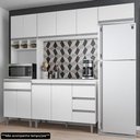 Ver imagem 2 de Cozinha Modulada 4 Peças Balcão sem Tampo 120cm Andréia Branco - AJL Móveis