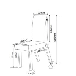 Conjunto Sala de Jantar Mesa Epic Tampo Vidro/MDF com 6 Cadeiras Iza  - 4