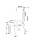Ver imagem 4 de Conjunto Sala de Jantar Mesa Epic Tampo Vidro/MDF com 6 Cadeiras Iza Bege/Mel/Off White