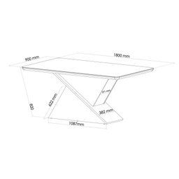 Conjunto Sala de Jantar Mesa Epic Tampo Vidro/MDF com 6 Cadeiras Iza  - 3