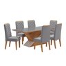 Conjunto Sala de Jantar Mesa Epic Tampo Vidro/MDF com 6 Cadeiras Iza  - 2