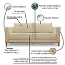 Ver imagem 4 de Sofá 3 Lugares 230cm Linho Brest Dourado
