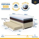 Ver imagem 5 de Cama Box com Colchão de Espuma D33 Pillow Top Comfort Luxo + Auxiliar de Espuma Unique Solteiro 88cm
