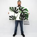 Ver imagem 2 de Quadro Decorativo em Canvas Folhas - Chassi - 90 x 60cm