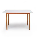 Ver imagem 2 de Mesa de Jantar 6 Lugares Retangular 120x90 em Madeira em MDF Liz Branca