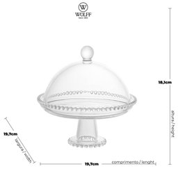 Conjunto Chá e Café Cristal 5 Peças Linha Pearl Wolff para Mesa Posta Refinada - 9