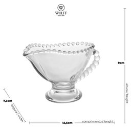 Conjunto Chá e Café Cristal 5 Peças Linha Pearl Wolff para Mesa Posta Refinada - 10