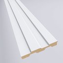 Ver imagem 1 de Painel Ripado em Placa 10,5x270cm (0,28m²) MDF Branco Moldufama
