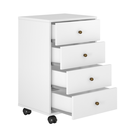 Ver imagem 3 de Mesa de Cabeceira 4 Gavetas com Rodízios Presence Demóbile:Branco
