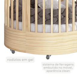 Berço Evolutivo Redondo Mini Cama 3 em 1 Encanto - 9