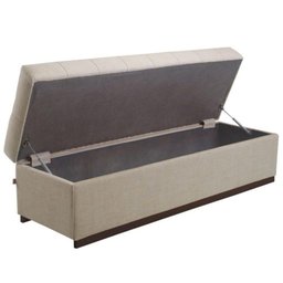 Baú Recamier Gomado Herval Mh-3724 140 Cm (largura) Madeira Eucalipto Estofado Bege B1 Base Imbuia - 2 Baú Recamier Gomado Herval Mh-3724 140 Cm (largura) Madeira Eucalipto Estofado Bege B1 Base Imbuia - 2