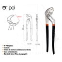 Ver imagem 2 de Alicate Bomba D’água 9 Polegadas Bico de Papagaio