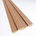 Ver imagem 1 de Painel Ripado em Placa 10,5x270cm (0,28m²) MDF Marrom/Turim Moldufama
