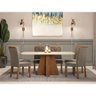 Mesa de Jantar Sierra 1,60m x 0,80m com 6 cadeiras Fernanda Savana/Off White - 5