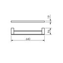 Ver imagem 2 de Toalheiro Unique Cromado 60cm - Crismoe