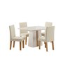 Conjunto Sala de Jantar Mesa Queen Tampo Vidro/MDF com 4 Cadeiras Venus Viero - 2