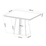 Conjunto Sala de Jantar Mesa Queen Tampo Vidro/MDF com 4 Cadeiras Venus Viero - 3