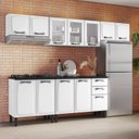 Ver imagem 1 de Cozinha Completa Modulada 5 Peças 12 Portas 2 Gavetas New Premium Itatiaia Branco