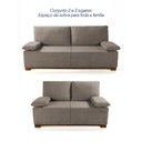 Ver imagem 4 de Conjunto Sofá Living Montblanc 3 e 2 Bouclê Marrom Braços Reclináveis - King House