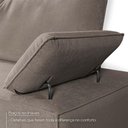 Ver imagem 6 de Conjunto Sofá Living Montblanc 3 e 2 Bouclê Marrom Braços Reclináveis - King House