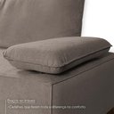 Ver imagem 5 de Conjunto Sofá Living Montblanc 3 e 2 Bouclê Marrom Braços Reclináveis - King House