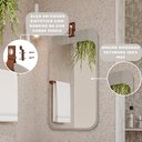 Ver imagem 2 de Espelheira Para Banheiro Alça em Couro Monet Espresso Móveis